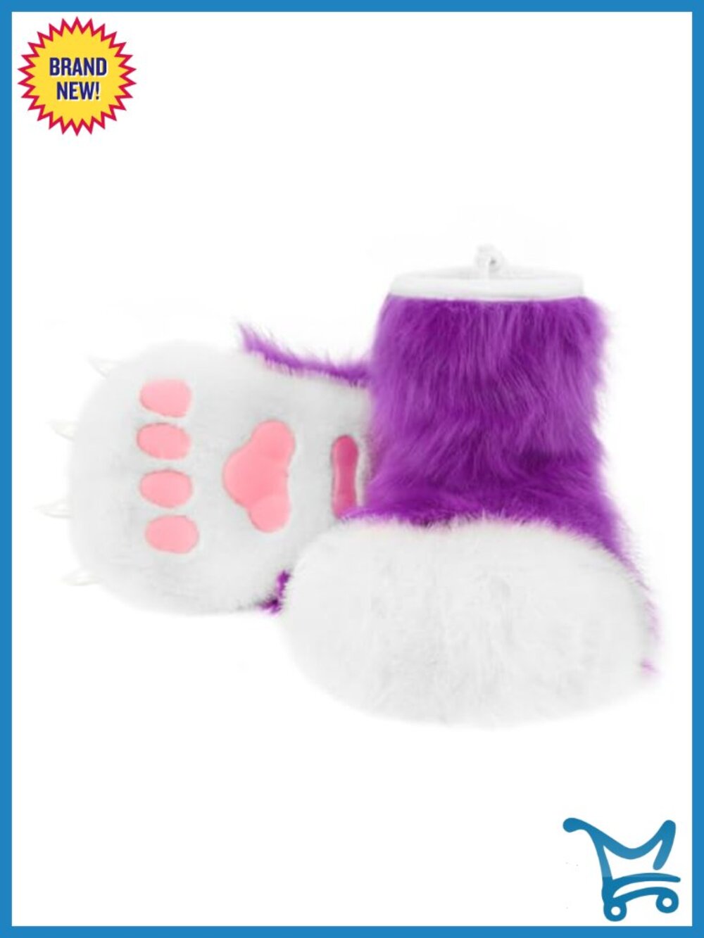 Faux Fur Slippers Animal Paw Claws Cozy Cosplay Shoes Unisex